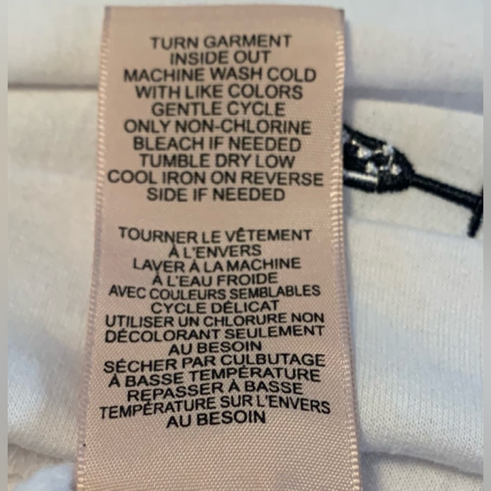 PHILOSOPHY ladies grayish white champagne decals sweatshirt Size S/P  VGUC - Picture 4 of 8